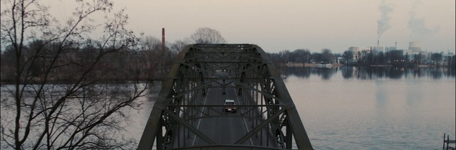 Video Reference: water, reflection, waterway, tree, sky, morning, river, bridge, winter, plant