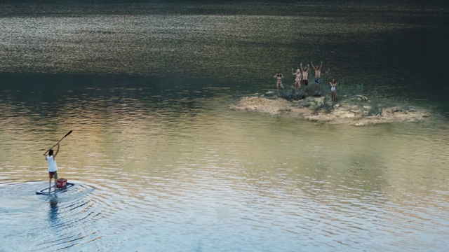 Video Reference: water, waterway, river, sea, water resources, surfing equipment and supplies, wave, reflection, lake, paddle