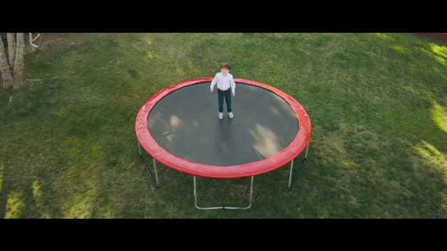Video Reference: Trampoline, Trampolining--Equipment and supplies, Grass, Sports equipment, Trampolining, Person