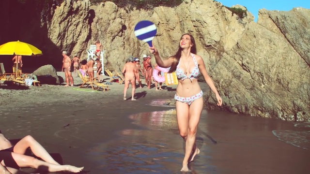 Video Reference: swimwear, vacation, fun, beach, summer, girl, sun tanning, leisure, tourism, sand