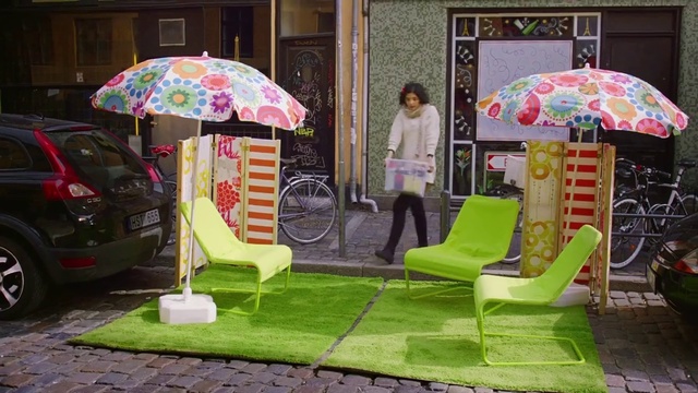 Video Reference: Umbrella, Fashion accessory, Vehicle, Art, Person