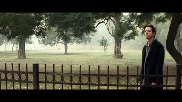 Video Reference: tree, grass, morning, plant, sky, sunlight, screenshot, recreation, landscape, outdoor structure, Person