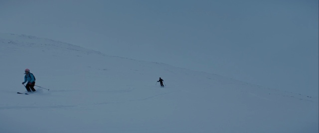 Video Reference: sky, piste, mountain range, ski pole, skiing, geological phenomenon, ski touring, ski mountaineering, ridge, mountaineering
