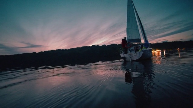 Video Reference: Sailing, Water transportation, Sky, Boat, Sail, Vehicle, Reflection, Calm, Sailboat, Watercraft