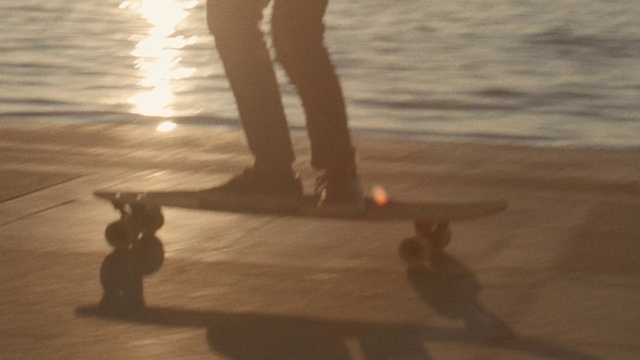 Video Reference: Longboard, Leg, Shadow, Skateboard, Boardsport, Skimboarding, Sunlight, Wave, Longboarding, Skateboarding Equipment
