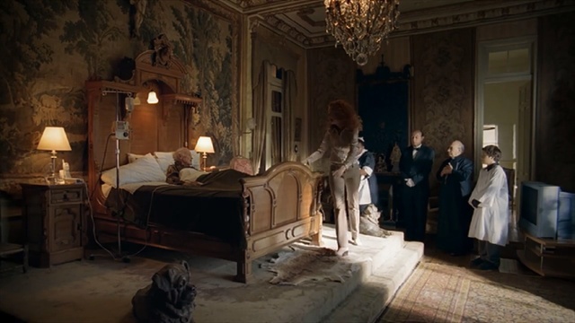 Video Reference: Furniture, Room, Interior design, Classic, Building, Bed