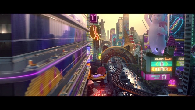 Video Reference: Skyscraper, Purple, Building, Automotive lighting, Mode of transport, Magenta, Cityscape, City, Art, Sky