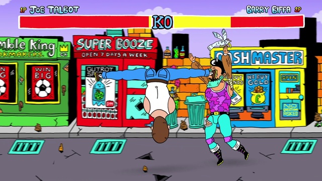 Video Reference: Cartoon, Parallel, Rectangle, Art, Fictional character, Font, Games, Table, Illustration, Fiction