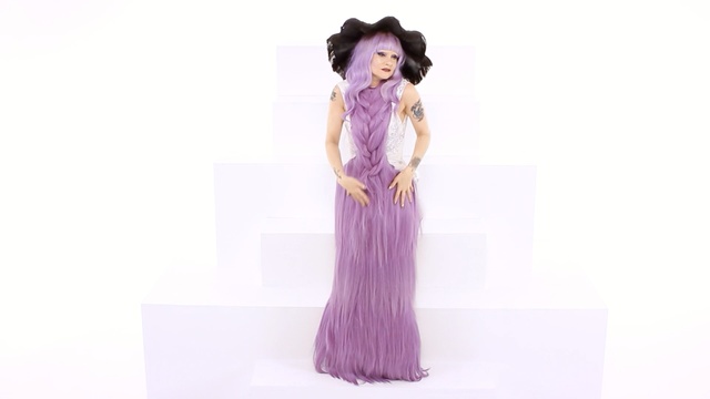 Video Reference: fashion model, purple, violet, dress, lilac, fashion, model, gown, long hair, fashion design, Person