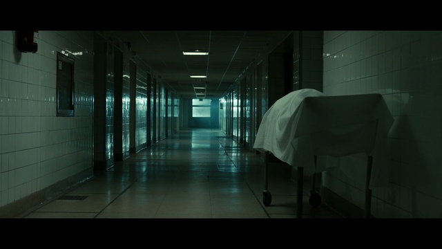 Video Reference: darkness, light, architecture, snapshot, atmosphere, glass, screenshot, reflection, midnight, hall, Person