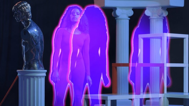 Video Reference: blue, purple, pink, violet, light, fun, magenta, Person