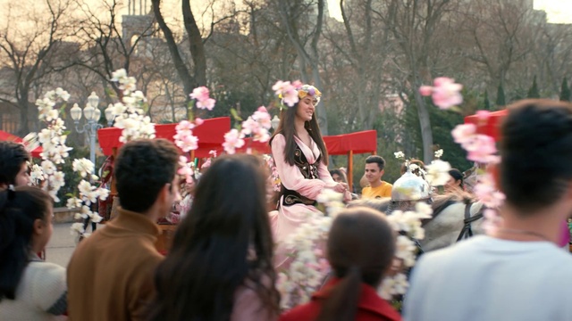 Video Reference: Event, Spring, Flower, Crowd, Tree, Plant, Ceremony, Blossom, Tradition, Festival