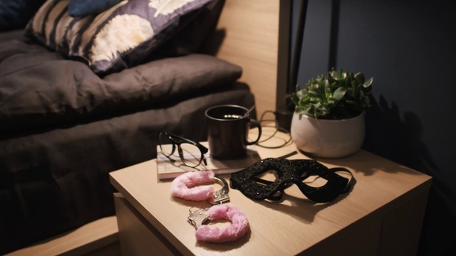 Video Reference: Room, Interior design, Pink, Table, Furniture, House, Glasses, Living room, Flower