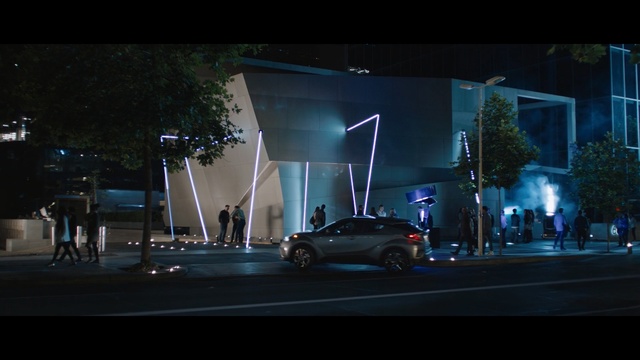 Video Reference: Night, Light, Lighting, Car, Automotive design, Vehicle, Automotive lighting, Mid-size car, Darkness, Automotive exterior, Person