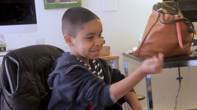Video Reference: shoulder, child, product, toddler, ear, learning, Person