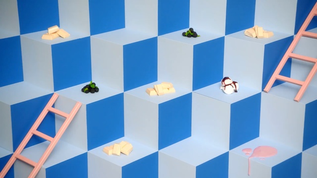 Video Reference: blue, product, shelf, furniture, table, angle, interior design, floor, flooring, product