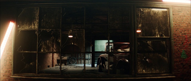 Video Reference: Night, Darkness, Snow, Midnight, Building, Indoor, Window, Room, Living, Lit, Sitting, Table, Light, Front, Dark, Door, Large, White, Standing, Glass, Fire, Store, Fireplace, Old, Kitchen, Refrigerator, Street, Man, City, Bus, Screenshot