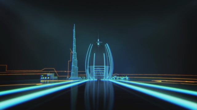 Video Reference: Blue, Light, Night, Landmark, Fixed link, Lighting, Line, Metropolitan area, Water, Architecture, Person