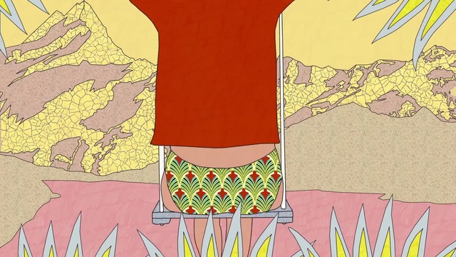 Video Reference: yellow, text, pattern, art, design, illustration, line, pattern, material, font