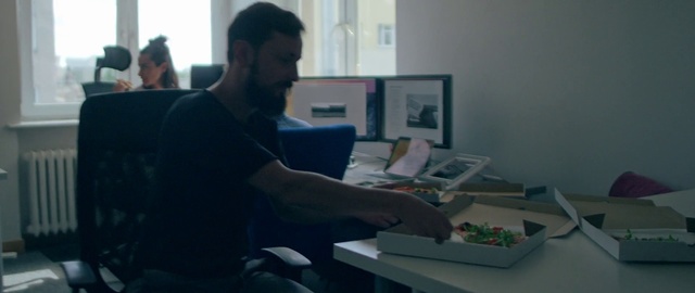 Video Reference: Desk, Sitting, Room, Furniture, White-collar worker, Job, Office