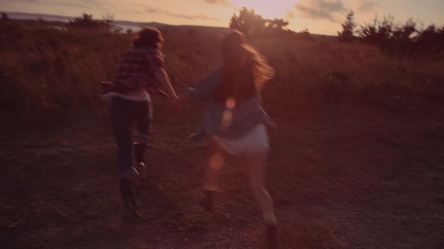 Video Reference: sky, light, horse like mammal, geological phenomenon, ecoregion, sunlight, girl, screenshot, landscape, fun