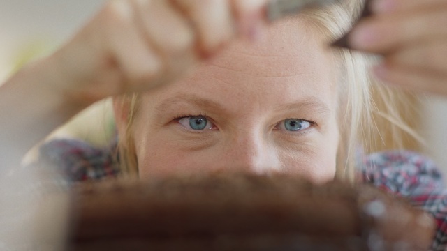 Video Reference: Face, Eyebrow, Hair, Forehead, Skin, Head, Blond, Eye, Nose, Close-up