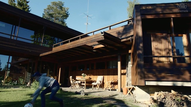 Video Reference: House, Architecture, Home, Sky, Building, Roof, Real estate, Landscape, Wood, Beam