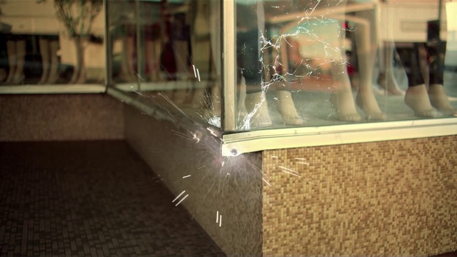 Video Reference: Display case, Glass, Window, Room, Floor, Architecture, Flooring, Transparent material, Display window, Tile