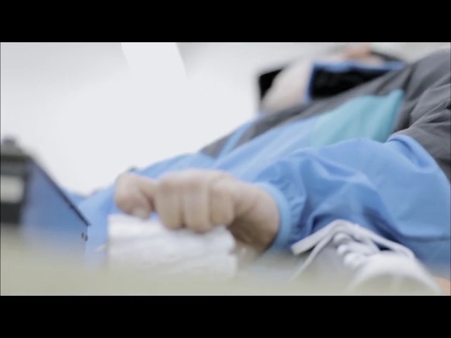 Video Reference: blue, nose, hand, finger, service, close up, arm, patient, medical, medical glove