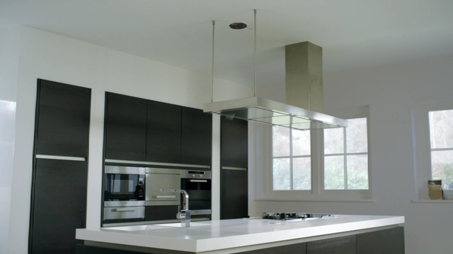 Video Reference: interior design, kitchen, ceiling, countertop, window, daylighting, real estate, light fixture, glass, cabinetry