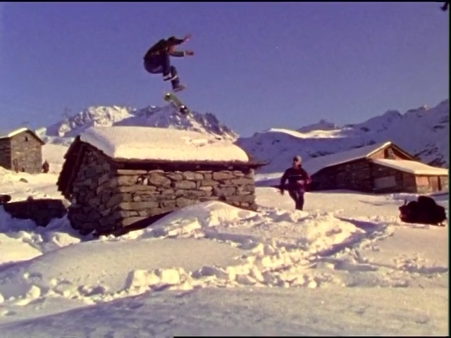 Video Reference: snow, sky, winter, geological phenomenon, mountain, mountain range, freezing, landscape, ice, extreme sport, Person