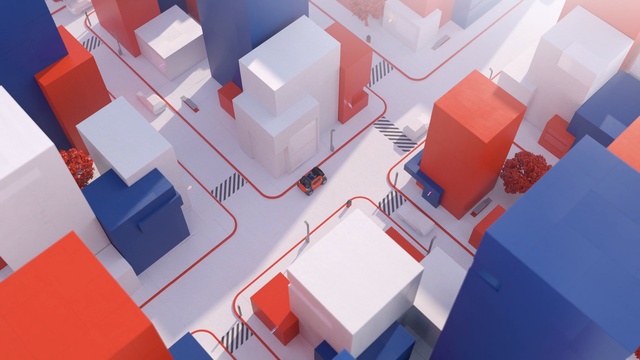 Video Reference: Red, Architecture, Design, House, Room, Animation, Interior design, Illustration, Urban design, Person