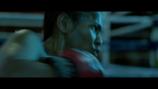 Video Reference: blue, face, darkness, film, emotion, snapshot, mouth, screenshot, scene, eye