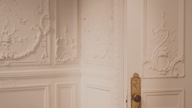 Video Reference: wall, molding, plaster, ceiling, interior design, wood, wood stain, paint, floor