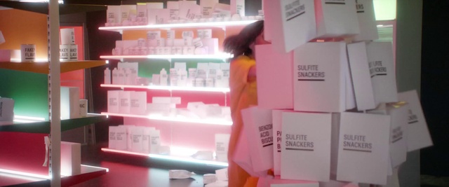 Video Reference: Product, Pink, Beauty, Material property, Pharmacy, Service, Retail, Shelf, Stationery, Prescription drug