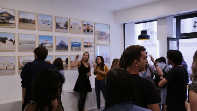 Video Reference: exhibition, event, art exhibition, communication, Person