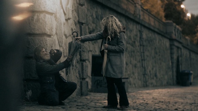 Video Reference: photograph, darkness, tree, girl, screenshot, human behavior, night, scene