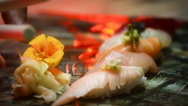 Video Reference: cuisine, dish, food, asian food, seafood, garnish, japanese cuisine, recipe, animal source foods, sashimi