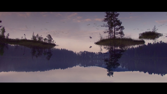 Video Reference: Sky, Reflection, Nature, Water, Atmospheric phenomenon, Natural landscape, Morning, Tree, Cloud, Lake