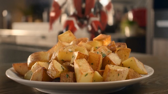 Video Reference: food, dish, potato, side dish, vegetable, potato wedges, junk food, vegetarian food, home fries, cuisine