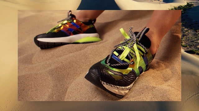 Video Reference: Footwear, Shoe, Walking shoe, Outdoor shoe, Grey, Sportswear, Sneakers, Grass, Cross training shoe, Running shoe