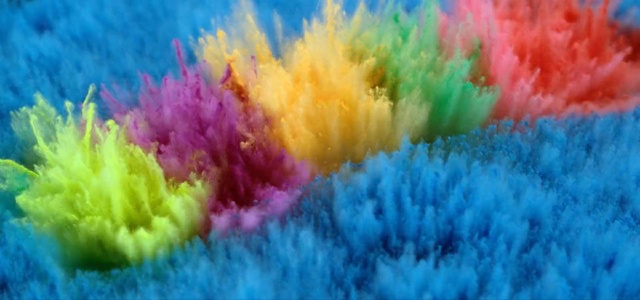 Video Reference: Blue, Yellow, Turquoise, Colorfulness, Dye, Textile, Wool, Watercolor paint, Art