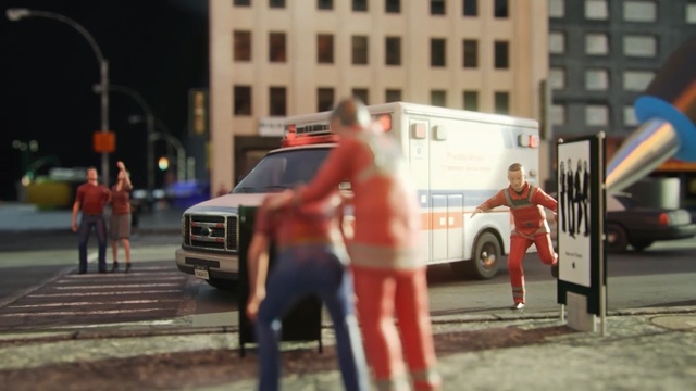 Video Reference: car, vehicle, mode of transport, pedestrian, street, emergency vehicle, motor vehicle, emergency, firefighter, emergency service