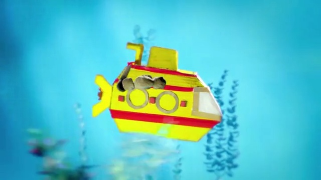 Video Reference: Blue, Yellow, Vehicle, Animation, Lego, Toy, Illustration, Naval architecture, Macro photography, Watercraft