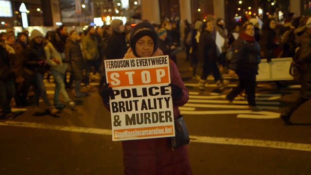 Video Reference: protest, demonstration, event, crowd, street, night, pedestrian, Person