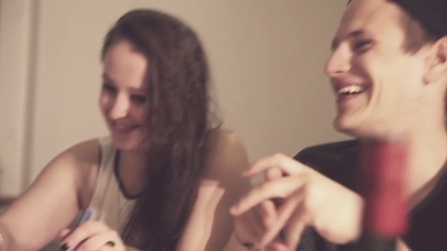 Video Reference: Hair, Face, Facial expression, Fun, Friendship, Nose, Smile, Cheek, Arm, Interaction