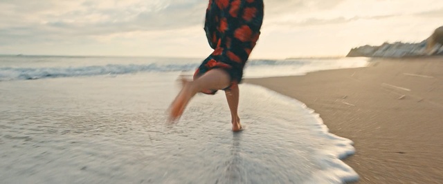 Video Reference: vacation, water, leg, fun, summer, sand, sea, girl, sky, surfing equipment and supplies