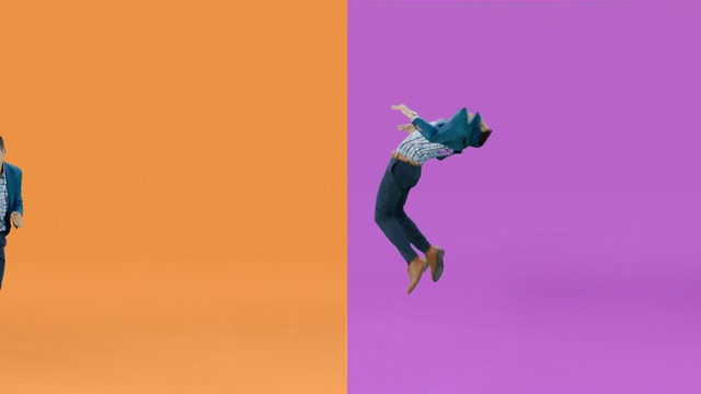 Video Reference: Pink, Purple, Violet, Graphic design, Illustration, Fictional character, Jumping