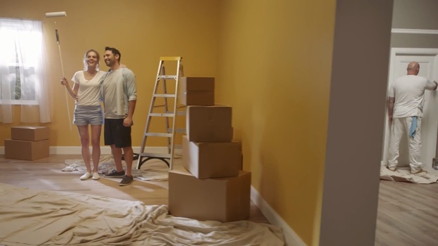 Video Reference: Room, Flooring, Floor, Interior design, Furniture, Plaster, Wood, House, Ceiling, Hardwood