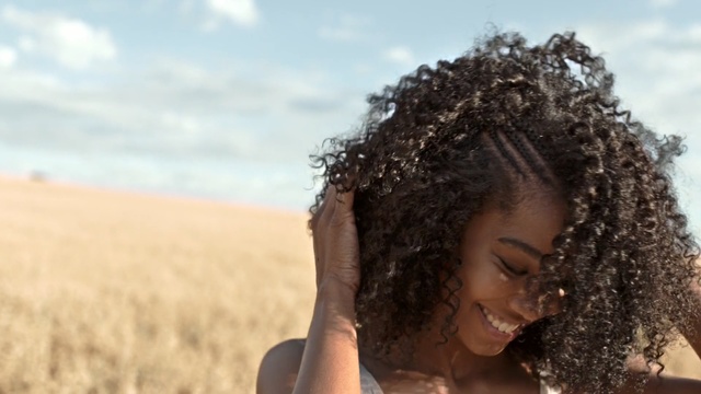 Video Reference: Hair, People in nature, Hairstyle, Skin, Beauty, Grass, Long hair, Black hair, Human, Jheri curl